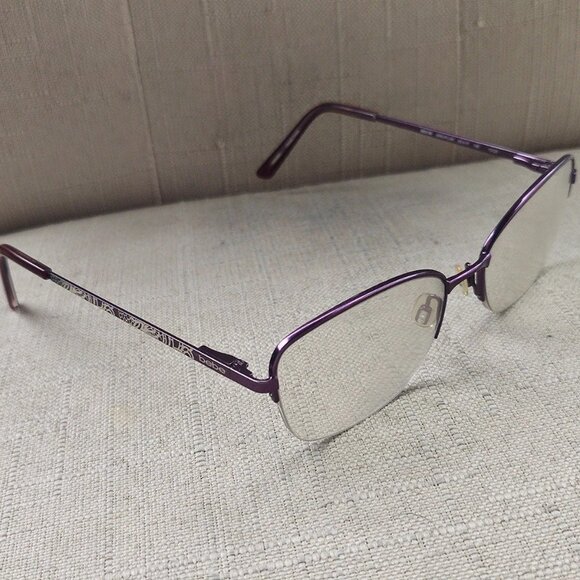 bebe Women Eyeglasses Frame Plum Tone BB5188 Half Rim Glasses Frame 53[]17 140 - Picture 4 of 14